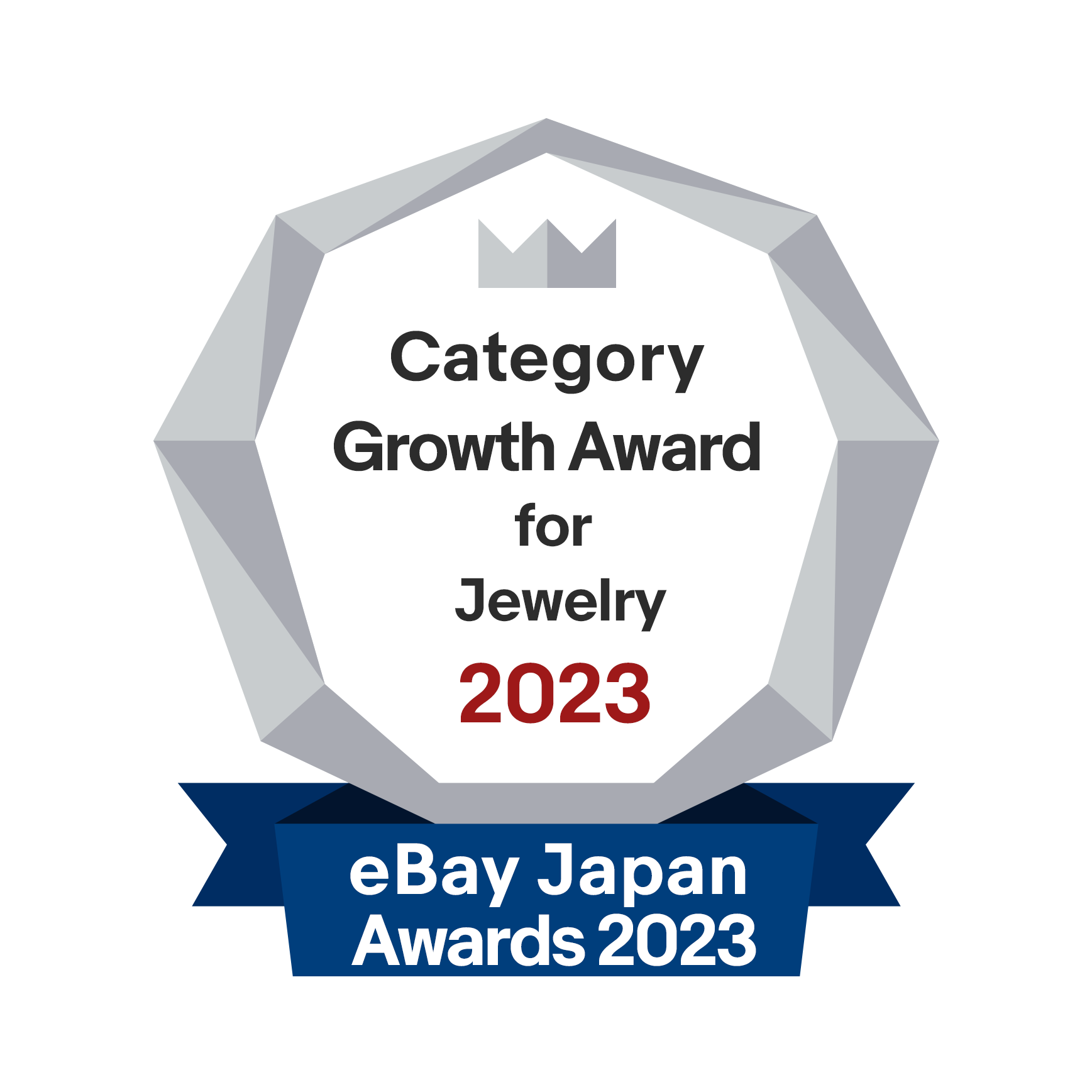 エンブレム：Category Growth Award for Jewelry 2023